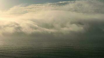 Rolling Californian Coastal Fog and Pacific Ocean video