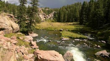 Onze miles canyon et Sud platte rivière pêche dans Colorado, Etats-Unis video