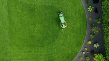 Mowing Lawn In Circular Pattern. video