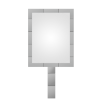 Blank portrait billboard with frame for mockup png