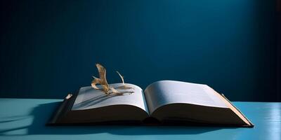 books on the table photo