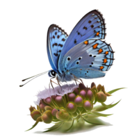 schön Schmetterling auf transparent Hintergrund generativ ai png