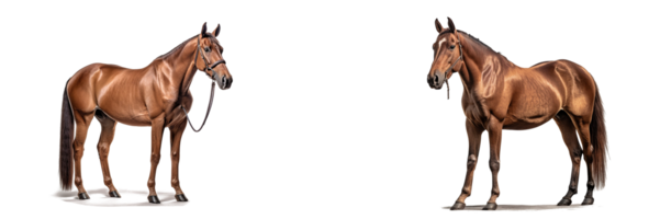 Elegant brown horse on a transparent background for decorating projects. png