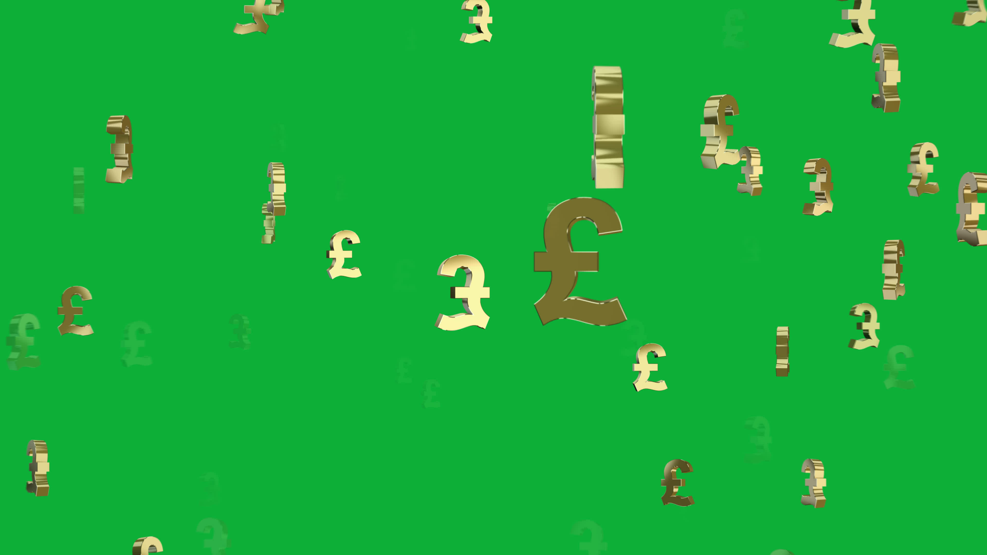 Exploring the Power of Dollar Currency, A Captivating Animated Showcase, Pound Symbol Loop 