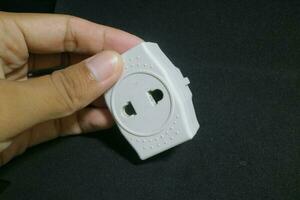 White electric socket with worn out condition photo