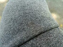 Photo of the texture of a gray sweatpants