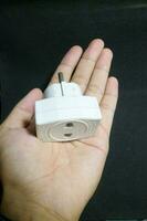 White electric socket with worn out condition photo