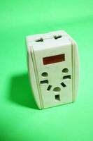 white electric socket with worn out condition photo