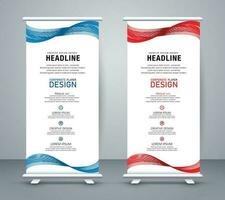 Business Roll up banner template vector roll up stand banner design stand design