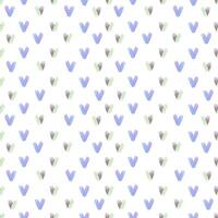 Watercolor blue and grey hearts seamless pattern isolated on white background. Can be used for children textile, fabric, gift-wrapping. photo