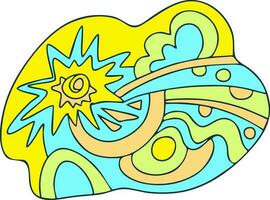 background doodle conditional image of symbols of summer and nature vector