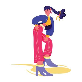 Trendy Model Pose vector