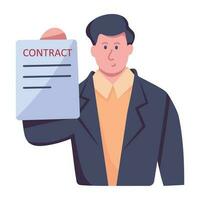 Trendy Contract File vector