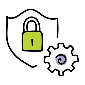 Trendy Security Setting vector