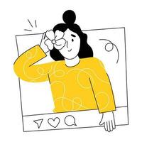 Trendy Influencer Post vector