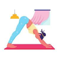 Trendy Downward Dog vector