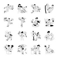 Collection of Sale Offers Hand Drawn Illustrations vector