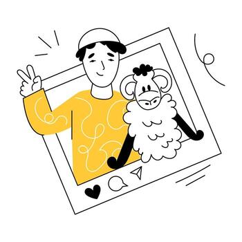 Trendy Eid Post vector