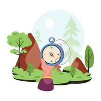 Trendy Forest Compass vector