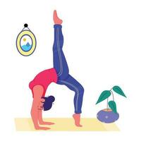 Trendy Flexibility Pose vector