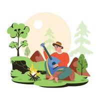 Trendy Camping Music vector