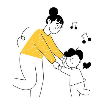 de moda bailando mamá vector