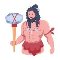 Trendy Caveman Tool vector