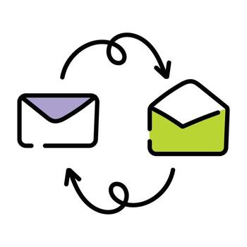 Trendy Message Transfer vector