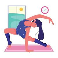 Trendy Wheel Pose vector