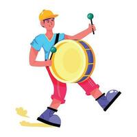 Trendy Drum Beater vector