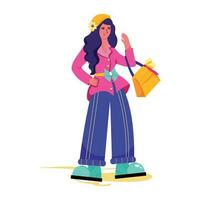 Trendy Model Outfit vector