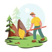 Trendy Cleaning Forest vector