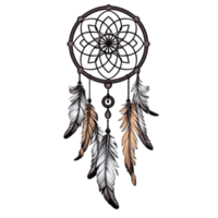 dreamcatcher, amulet, evil banishing, transparent background, ai generated png