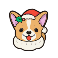 Cute cartoon corgi isolated on transparent background, ai generated png