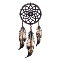 dreamcatcher, amulet, evil banishing, transparent background, ai generated png