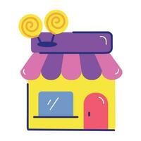 Trendy Confectionery Shop vector