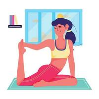 Trendy Yoga Pose vector