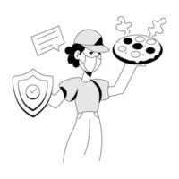Trendy Secure Delivery vector