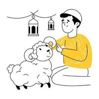 Trendy Eid Sheep vector