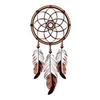 dreamcatcher, amulet, evil banishing, transparent background, ai generated png