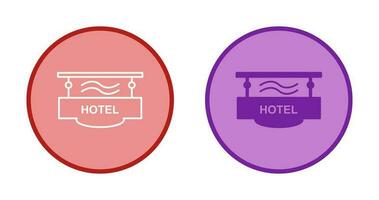 icono de vector de signo de hotel