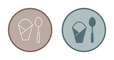 Spoon and Napkin Vector Icon