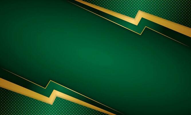 Luxurious green combine with golden lines. - Vector.