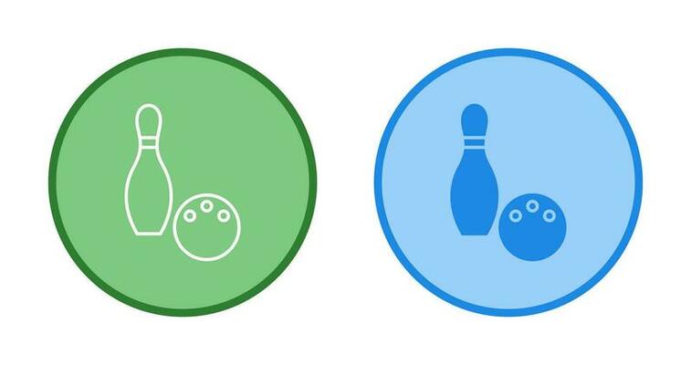 Unique Bowling Vector Icon