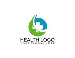 Health minimal and cool logo brand icon symbol and visual identity for health companies vector