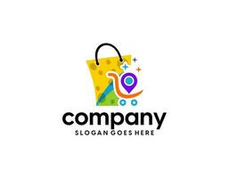 Modern gradient e commerce-logo-collection vector