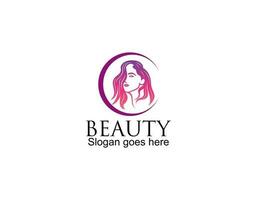 mujer logo y belleza logo colección vector