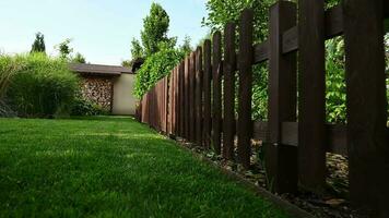 Wooden Fence Dividing Residential Property. video