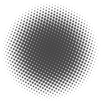 circulo puntos con trama de semitonos modelo. redondo degradado antecedentes. elemento con gradación puntos textura. resumen geométrico forma png