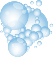 desenho animado Sabonete espuma com bolhas. luz azul espuma do banho, xampu, barbear, mousse. png